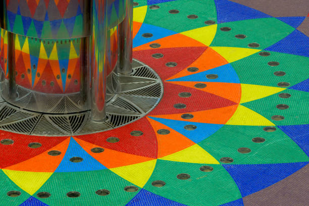 istock Abstract color patterns at the base of fountain 1093265386