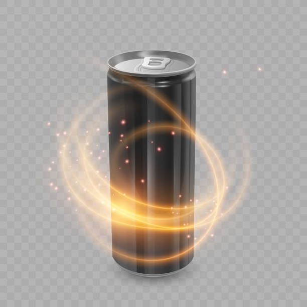 istock Template for Energy drink package design, Aluminum can of Black color 1093266114