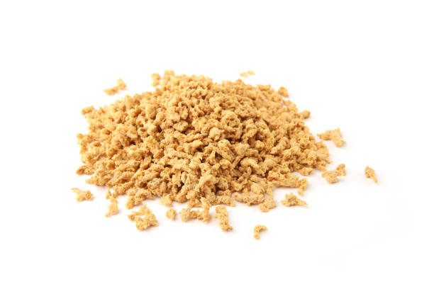 istock Raw soy mince pile isolated on white background. 1093272058