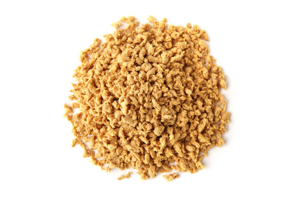 istock Raw soy mince pile isolated on white background. 1093272070