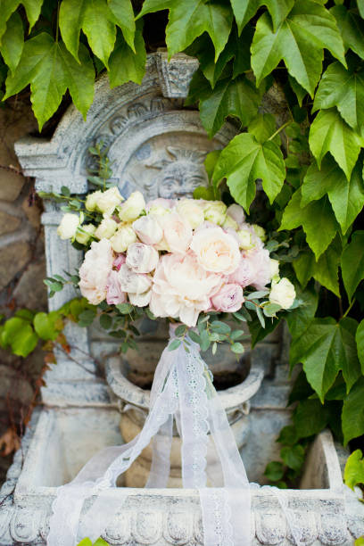 istock wedding bouquet with white and pink flowers 1093274294