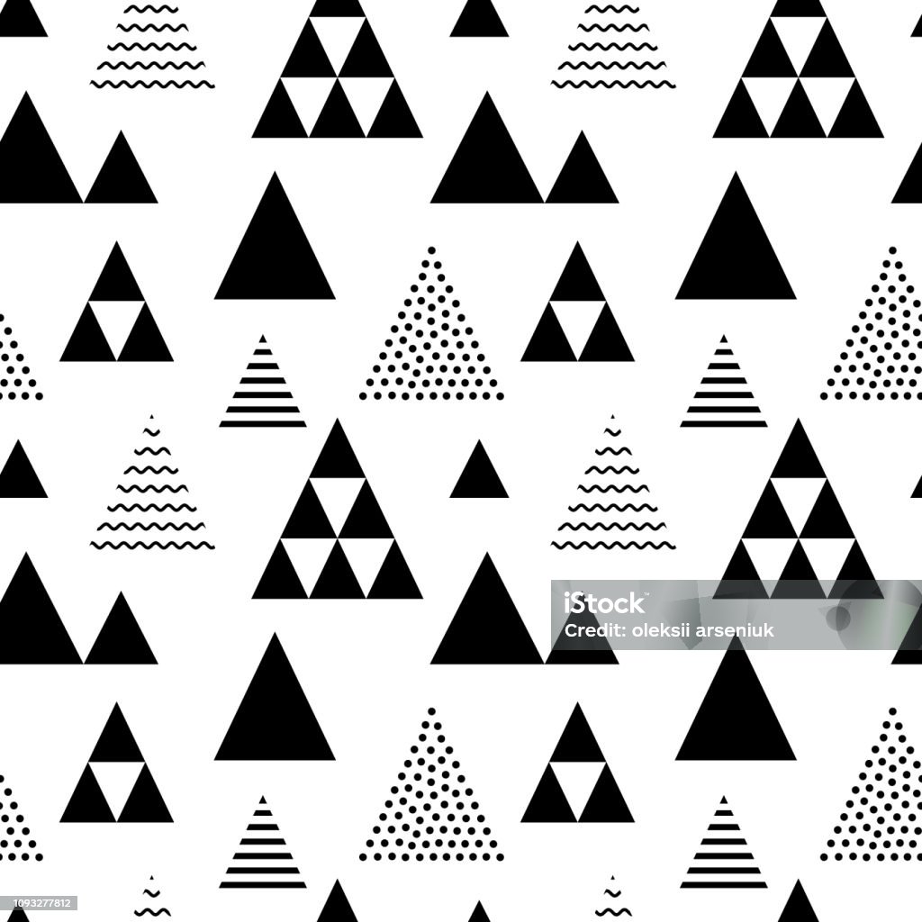 Triangles And Pyramids Seamless Pattern Abstract Geometric Repeat Stock ...