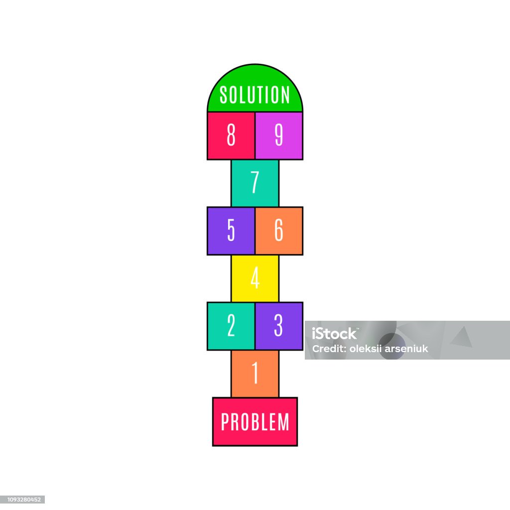 Learn Step Handling Problem Step By Step Difficulty And Problem Solving Concept Stock Illustration ...