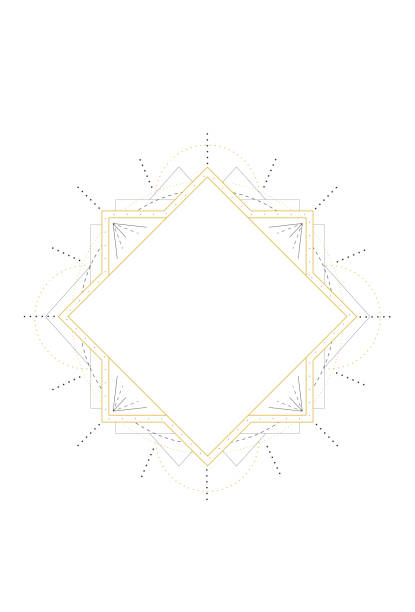 Delicate geometric Border - ilustração de arte vetorial
