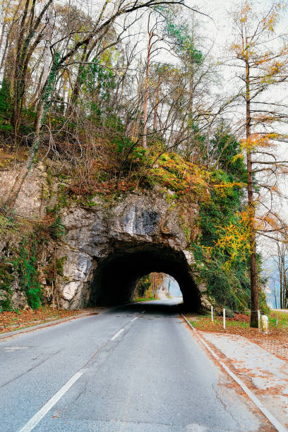 istock Tunnel in mountains in Bled in Slovenia 1093304078