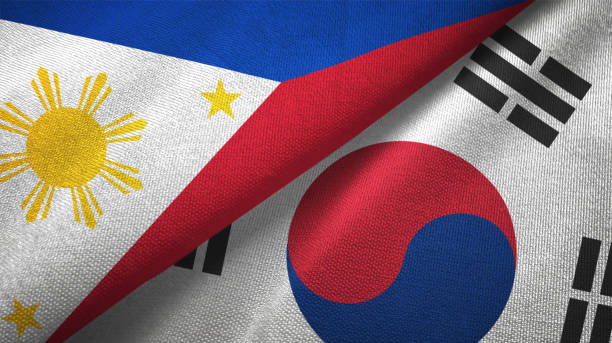 istock South Korea and Philippines two flags together textile cloth fabric texture 1093304898