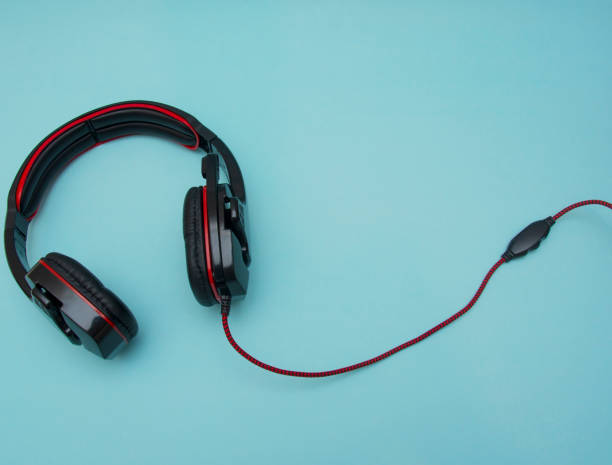 istock Headphones isolated on the blue background 1093306692