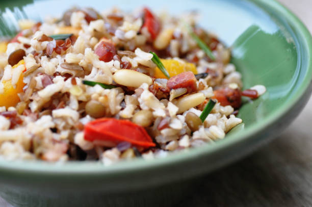 istock Wholegrain rice with beans and peppers 1093309924