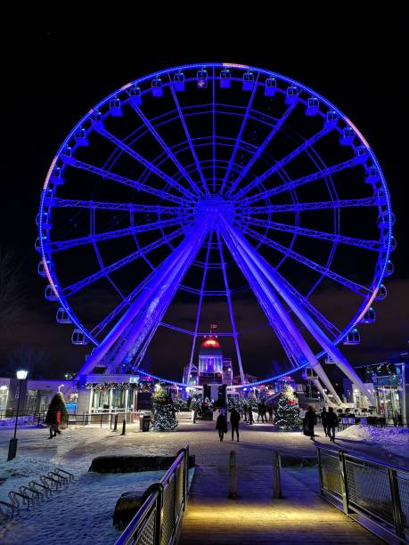 istock Montreal Old Port ferris wheel in winter 1093311130