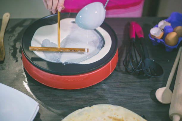 istock Making of home made pancakes. 1093321596