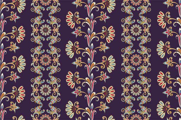 istock Seamless vintage borders. Traditional East style, ornamental floral elements. 1093327628