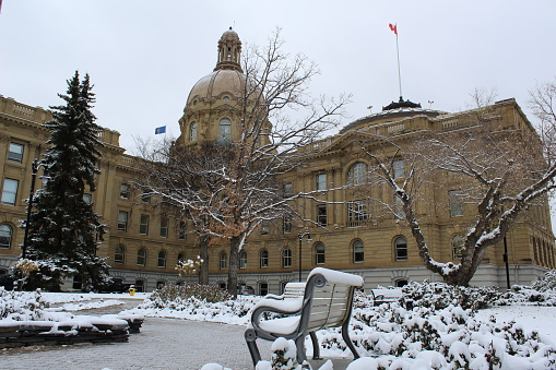 A majestic view of the Legislature