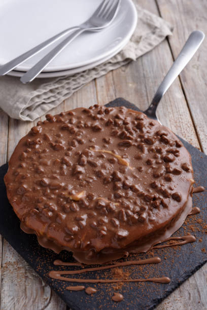 istock Swedish almond cake with dark chocolate 1093349230
