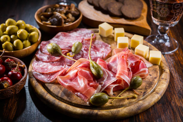 istock Serrano ham platter with variation of appetizers 1093362920