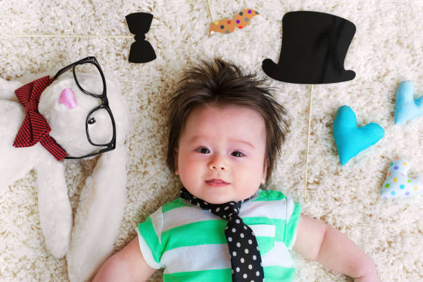 istock Baby boy celebrating Fathers Day with stuffed animals 1093363230