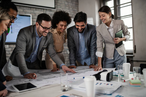 istock Group of multi ethnic architects in the office 1093365034