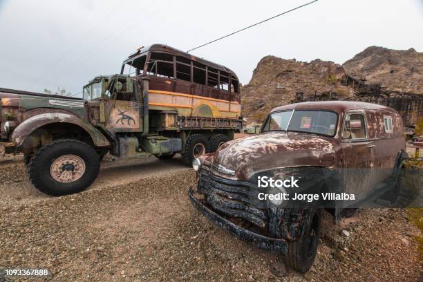 Old Vintage Vehicles At A Ghost Town Stock Photo - Download Image Now - Hot Rod Car, 1950-1959, 1960-1969