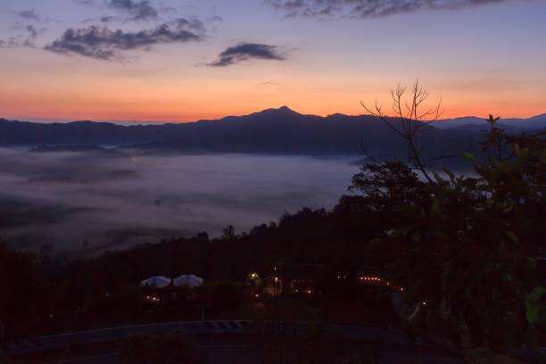 istock Clouds and mist covered at the top of the mountain. 1093416850