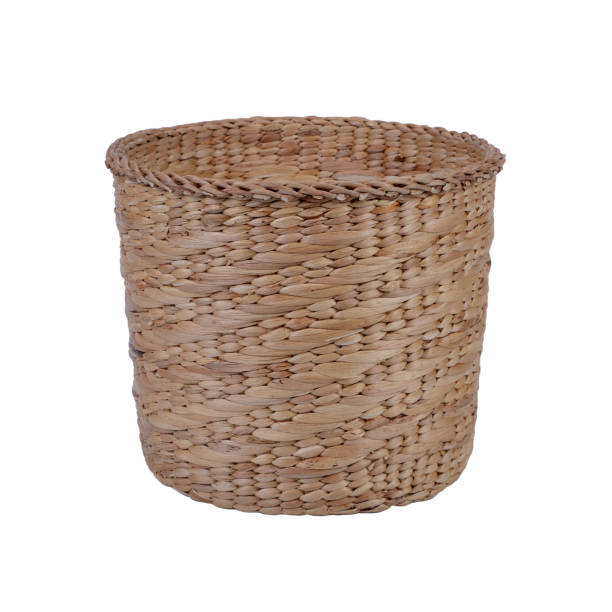 istock Handmade weave basket as craft produce on white background. 1093422176