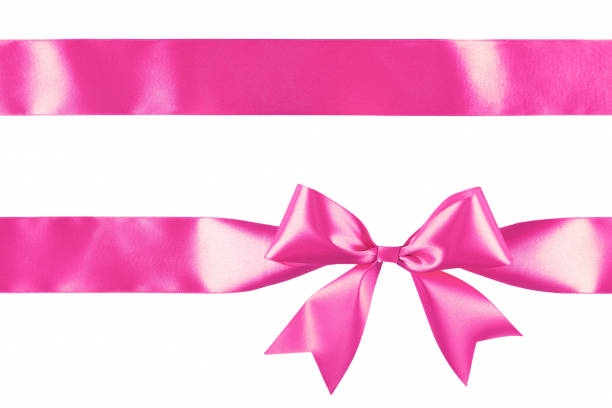istock Pink ribbon bow isolated on white background 1093434284