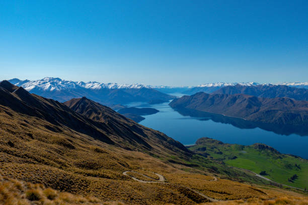 istock Hiking up a tall steep Mount Roy beside beautiful Lake Wanaka 1093442330
