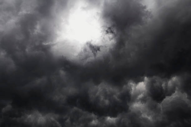 Dark storm clouds stock photo