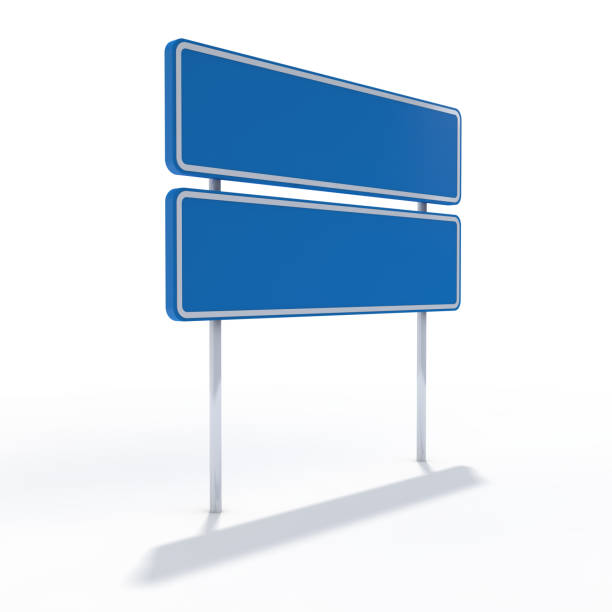 istock Blank blue road sign or Empty traffic signs. 3D 1093471502