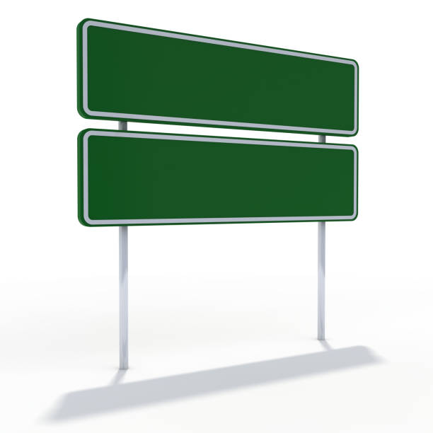istock Blank green road sign or Empty traffic signs. 3D 1093471510