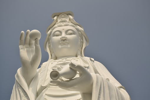 Guanyin or Guan Yin is the most commonly used Chinese translation of the bodhisattva known as 'Avalokitesvara'