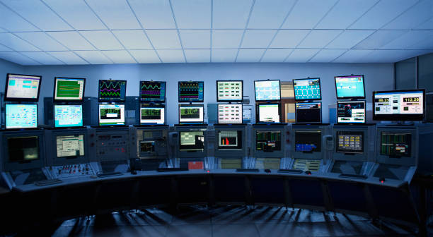 Computer screens in control room  control room stock pictures, royalty-free photos & images