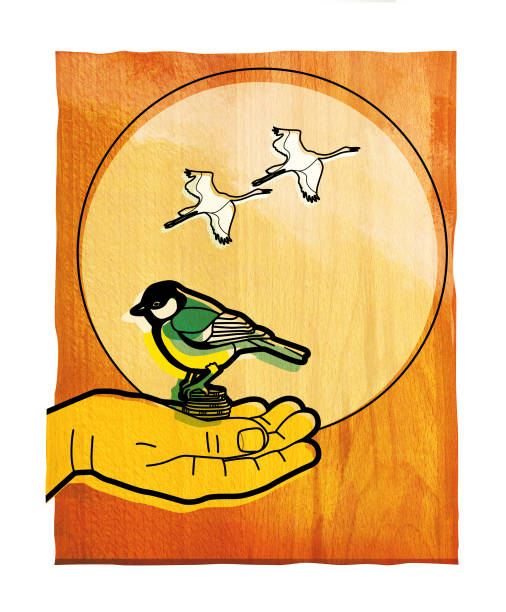 istock Titmouse sits on the palm of a man 1093505102