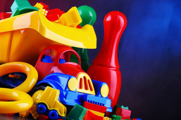 istock Composition with colorful plastic children toys 1093508118