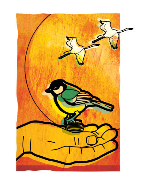 istock Titmouse sits on the palm of a man 1093508440
