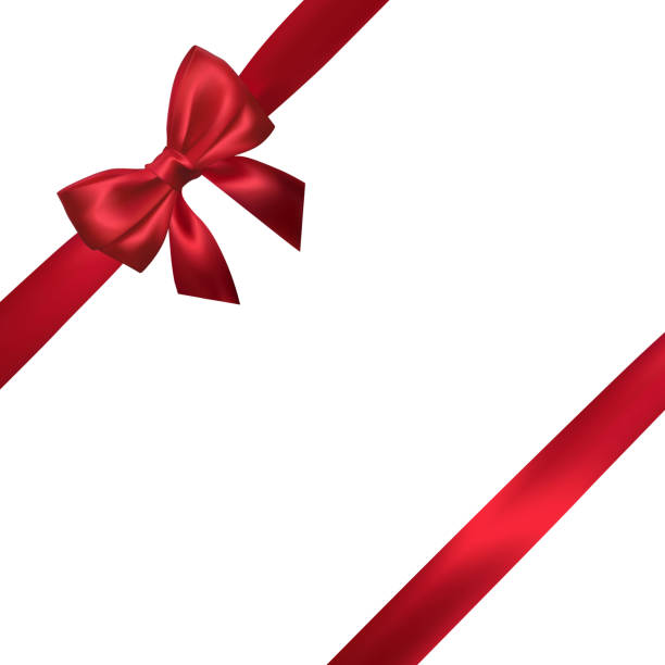 istock Realistic red bow with red ribbons isolated on white. Element for decoration gifts, greetings, holidays. Vector illustration 1093512680