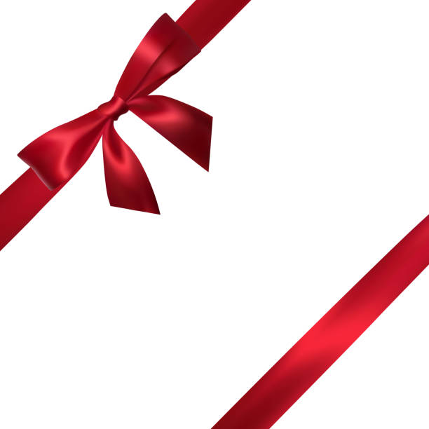 istock Realistic red bow with red ribbons isolated on white. Element for decoration gifts, greetings, holidays. Vector illustration 1093512700