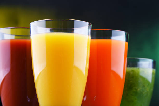 istock Glasses with fresh organic vegetable and fruit juices 1093514660