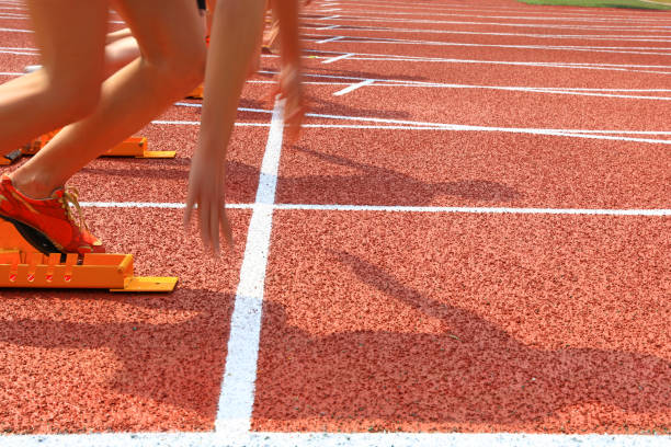 istock Sports meeting, the athlete sprint start 1093514672