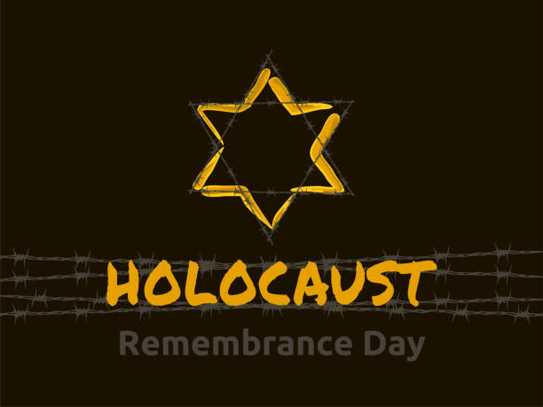 ilustrações de stock, clip art, desenhos animados e ícones de holocaust remembrance day, vector illustration - holocaust