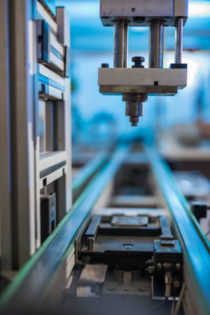 Machinery without people in production line.