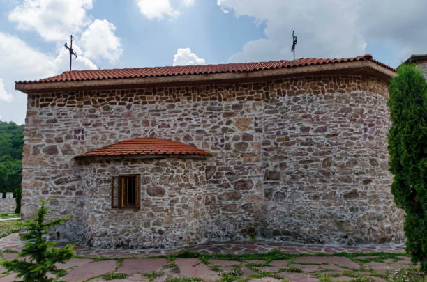 istock Back of ancient church of monastery 1093531428