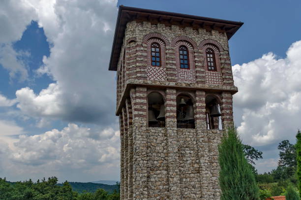 istock Tower with bells in yard of monastery 1093531728