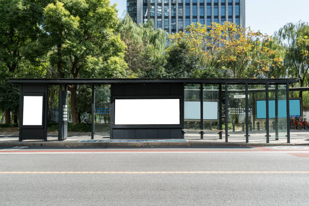 istock Bus stop billboard on stage，hangzhou,china 1093543478