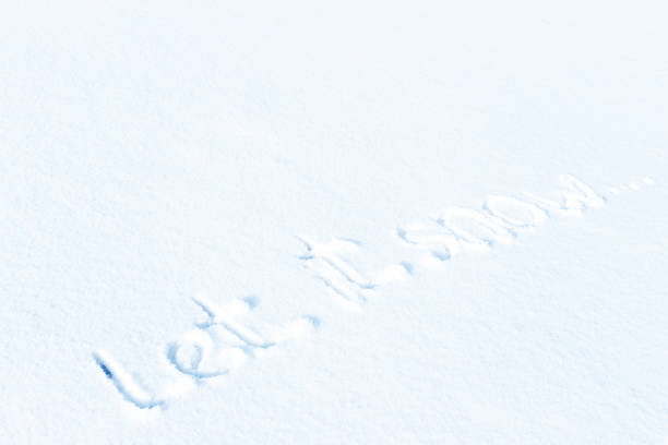 istock Closeup text LET IT SNOW written on snow 1093548038