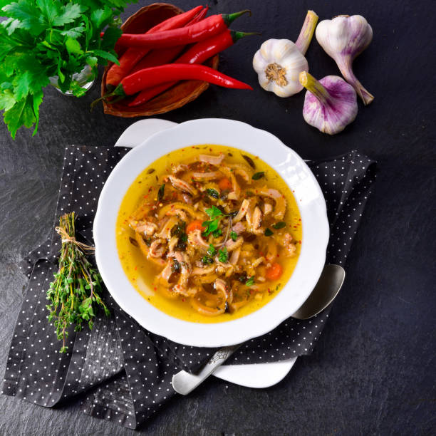 istock traditional tripe soup in polish style with beef and vegetables 1093550266
