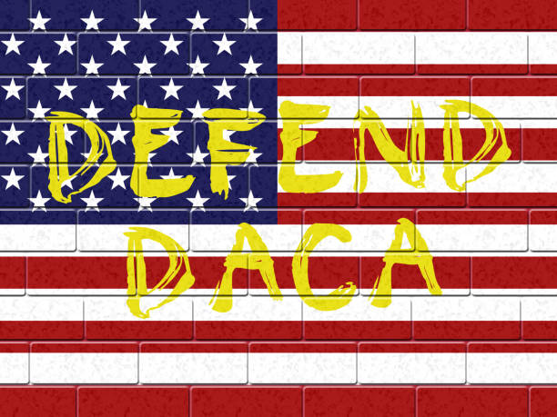 istock Daca Kids Dreamer Legislation Flag For Us Immigration - 2d Illustration 1093550974
