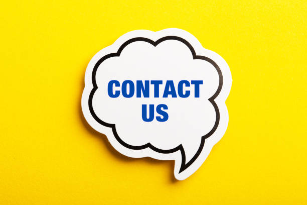 istock Contact Speech Bubble Isolated On Yellow 1093553706
