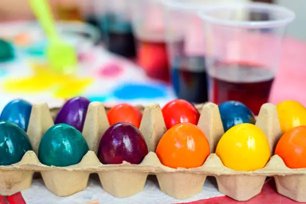 Photo of Colored Easter eggs