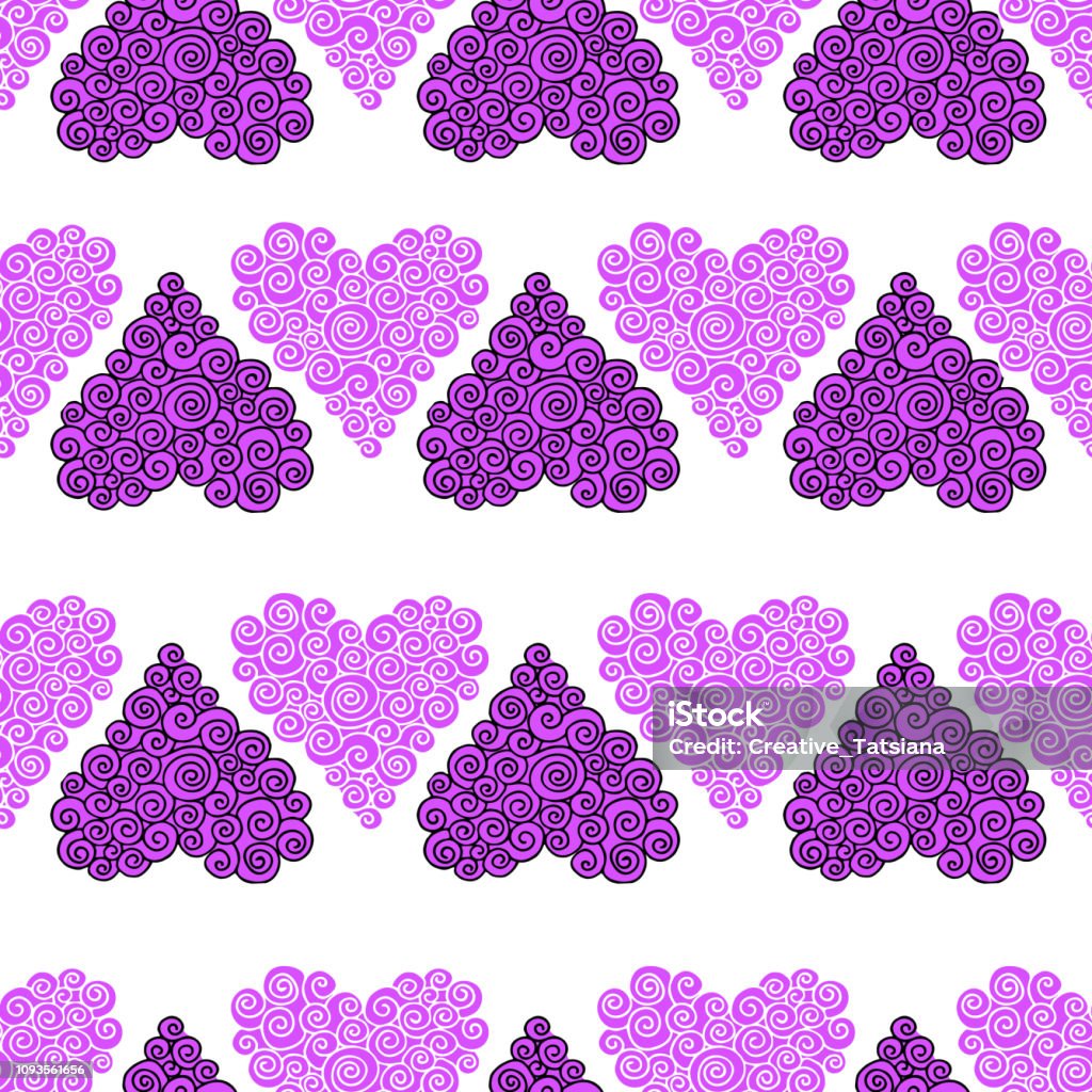 Seamless colorful purple heart pattern. Valentine's Day decorative print for wrapping paper, wallpaper, textile Love. Valentine's Abstract stock illustration