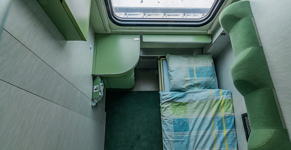 Interior of night train from Prague to Slovakia