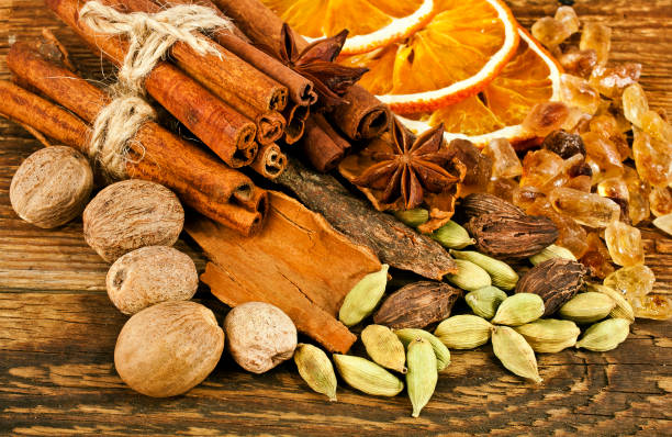 istock Orange, sugar crystals, cardamom, nutmeg, cinnamon and anise 1093572692